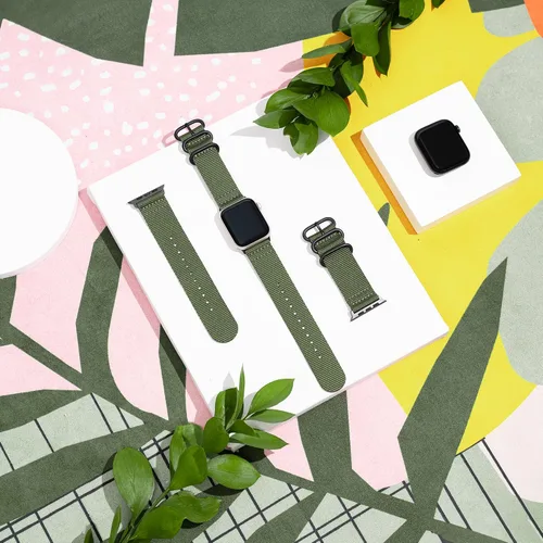 Miniatura 2 de Carterjett - Correa para Apple Watch 1.732 pulgadas, 1.654 pulgadas, 1.575 pulgadas, 1.496 pulgadas, nailon NATO, correas iWatch, mujeres y hombres