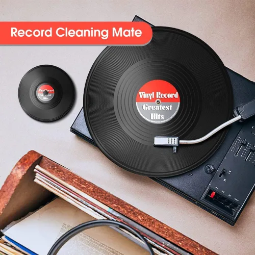 Miniatura 3 de Douk Audio Record Clean Label Saver Album LP Protector de limpieza de vinilo impermeable Cuidado de la abrazadera (negro)