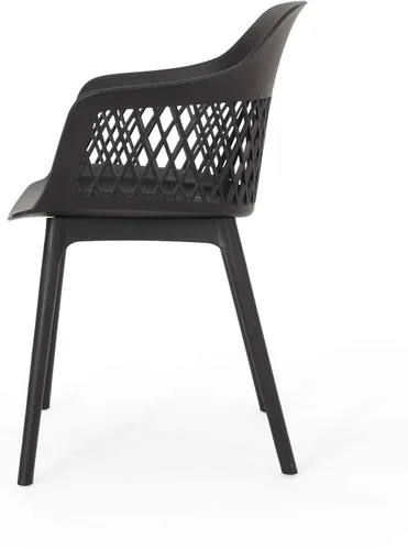 Miniatura 5 de Christopher Knight Home Madeline - Silla de comedor al aire libre (juego de 2), color negro