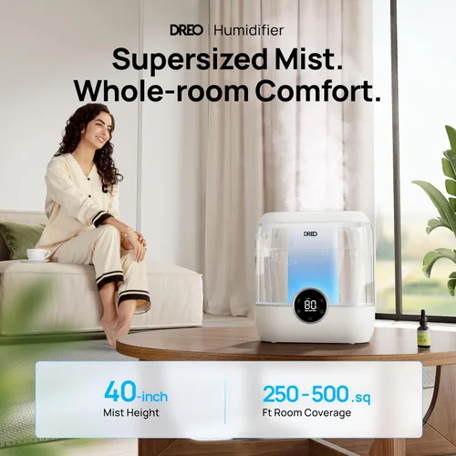Miniatura 2 de Dreo Humidificadores inteligentes para dormitorio, humidificador de niebla fría de gran tamaño de llenado superior de 6 litros para habitaciones