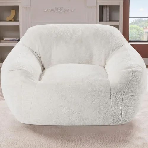 Puf gigante para adultos, sillas grandes de espuma viscoelástica, sofá puff de gran tamaño con relleno, silla de lectura grande de piel sintética,