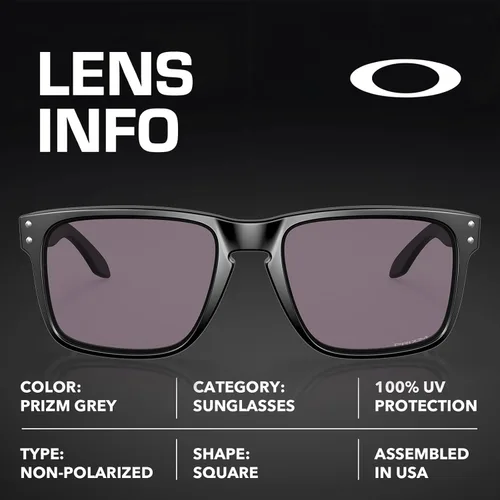 Miniatura 4 de Oakley HOLBROOK XL OO9417 Square Shape Sunglasses With Official Eyewear Kit Marco Negro Mate Lente Gris Prizm