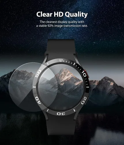 Miniatura 7 de Ringke Vidrio para bisel [4 unidades] Compatible con Samsung Galaxy Watch 4 Protector de pantalla (1.575 pulgadas), vidrio templado, dureza 9H