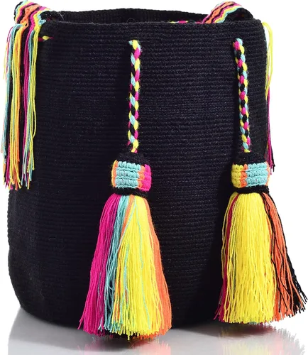 Miniatura 3 de Wayuu Classic Boho Collection - Bolso de mano tejido de ganchillo para playa