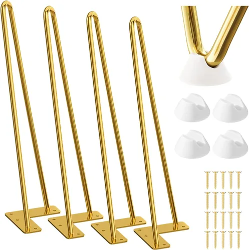 Miniatura 35 de SMARTSTANDARD Patas de muebles de horquilla de alta resistencia de 4 pulgadas, proyectos de bricolaje de metal para el hogar para soporte de TV