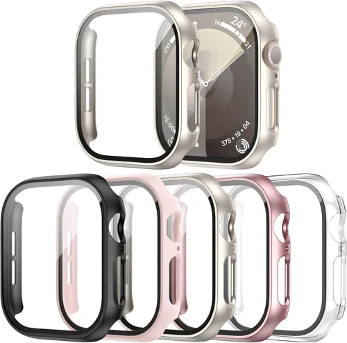 Miniatura 11 de Paquete de 16 fundas rígidas de PC para Apple Watch de 38 mm Series 3 2 con protector de pantalla de vidrio templado, cubierta protectora