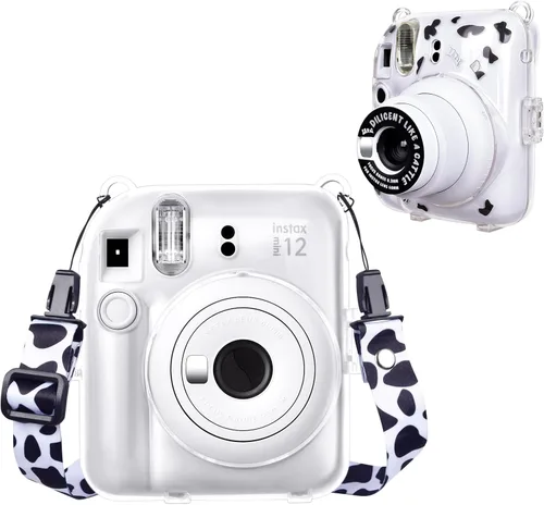 Miniatura 13 de Funda rígida transparente mejorada con adhesivo de bricolaje para cámara instantánea Fujifilm Instax Mini 12, funda transparente Instax Mini 12