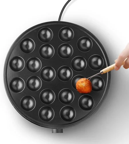 Máquina eléctrica Takoyaki, Máquina de bocadillos domésticos Mini máquina Takoyaki de acero inoxidable, Máquina de pastel de pan para hornear gofres