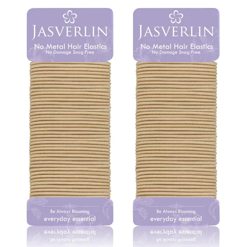 Miniatura 17 de JASVERLIN Lazos para el cabello gris claro de 0.079 pulgadas, antideslizantes, sin daños, elásticos para cola de caballo para mujeres, niñas