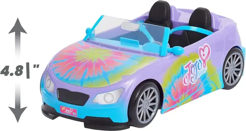 Miniatura 6 de JoJo Siwa California Cruiser, coche de muñeca, teñido anudado arcoíris, se adapta a dos muñecas de moda