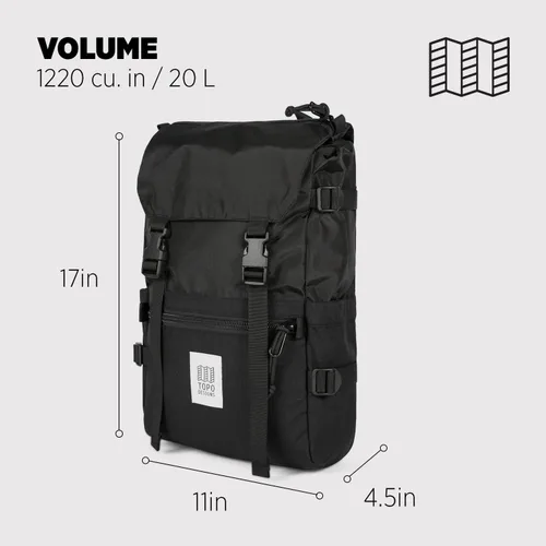 Miniatura 26 de Topo Designs Rover Pack Clásico, asfalto/negro, Tamaño único, Rover Pack Clásico