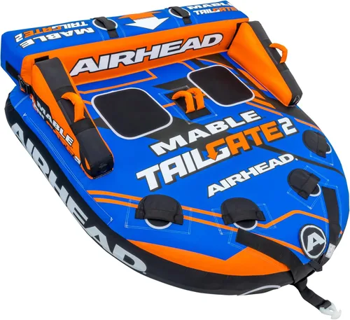 Miniatura 15 de Airhead Mable Towable Tube for Boating, 1-4 Rider Inflatable Boat Tube for Water Tubing, Heavy Duty Full Nylon Cover, EVA Foam Pads, Dual Tow Point