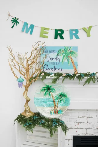 Miniatura 4 de Gallerie II Adorno colgante de cristal pequeño para árbol de Navidad de 5 pulgadas para todas las estaciones, versátil para verano, playa, casa