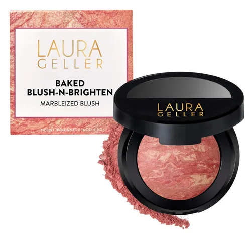 Miniatura 20 de LAURA GELLER NEW YORK Blush-n-Brighten - Rubor horneado marmoleado para mejillas - Tono Pink Grapefruit (pomelo rosado), acabado satinado - Color 05