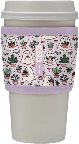 Miniatura 54 de Sok It HotSok Coffee & Tea - Funda de neopreno con aislamiento reutilizable (floral abstracto)