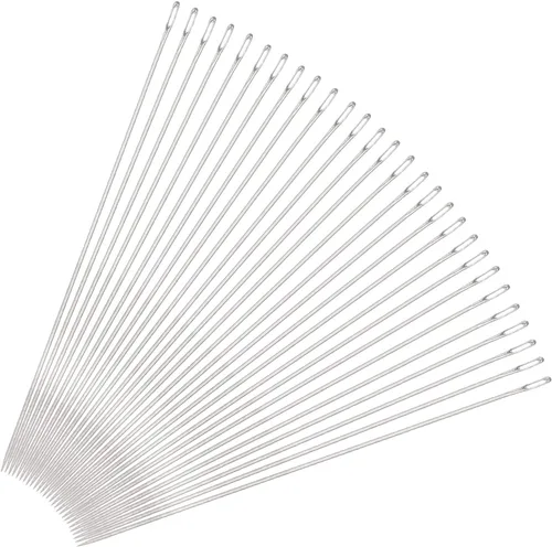 Miniatura 7 de uxcell 30 agujas de abalorios finas, finas, largas, rectas para bordar, de acero inoxidable, 1.26 pulgadas