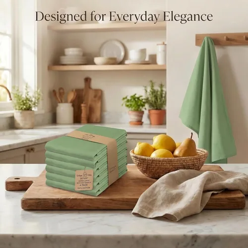 Miniatura 5 de Urban Villa Toallas de cocina 100% algodón para cocina (juego de 6) paños de cocina de 20 x 30 pulgadas, altamente absorbentes, juego de ropa
