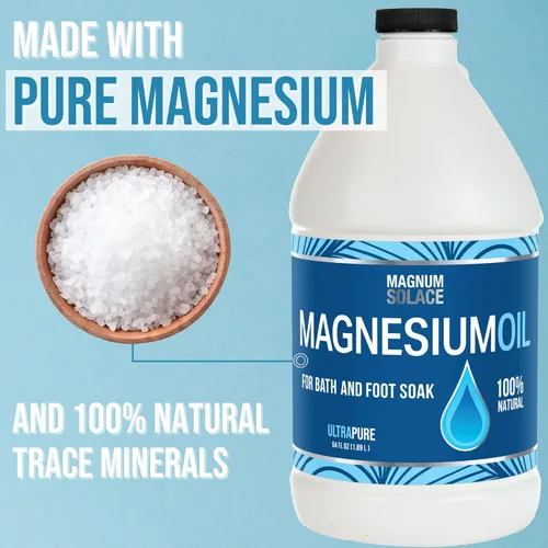 Miniatura 6 de Aceite de magnesio puro, tamaño a granel, 64 onzas, para uso con copos de baño de magnesio para remojar o rellenar el espray de aceite de magnesio