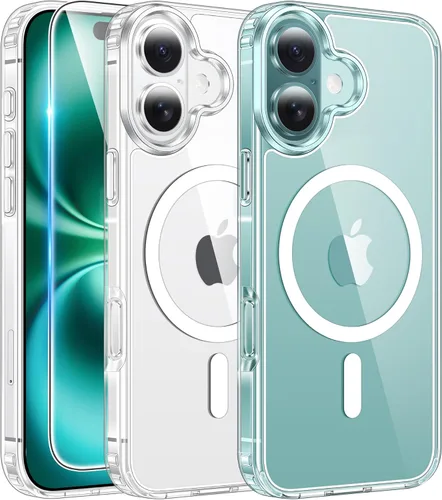 Miniatura 632 de FNTCASE Funda para iPhone 13 Pro-Max: Fundas magnéticas transparentes compatibles con Magsafe Slim anti amarillamiento protección contra caídas