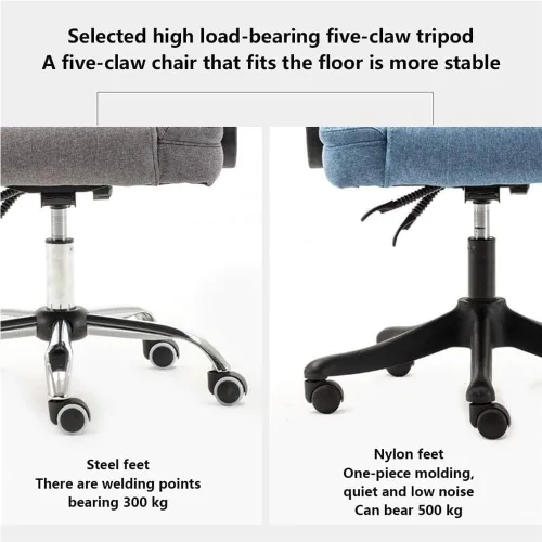 Miniatura 4 de Silla de oficina ejecutiva grande y alta, resistente, capacidad de 200 libras, asiento ancho, ergonómica, respaldo alto, con reposapiés ajustable