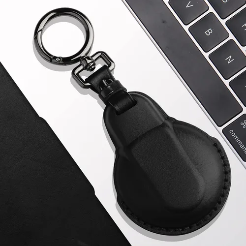 Miniatura 4 de Tukellen Compatible con BMW Mini - Funda de cuero para llavero compatible con BMW Mini Cooper F54, F55, F56, F57, F60, color negro