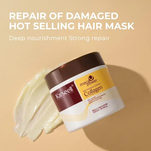 Miniatura 7 de Karseell Juego de Tratamiento Capilar de Colágeno, Máscara de Cabello de Colágeno de Reparación Profunda, Champú y Aceite de Argán para Cabello Seco