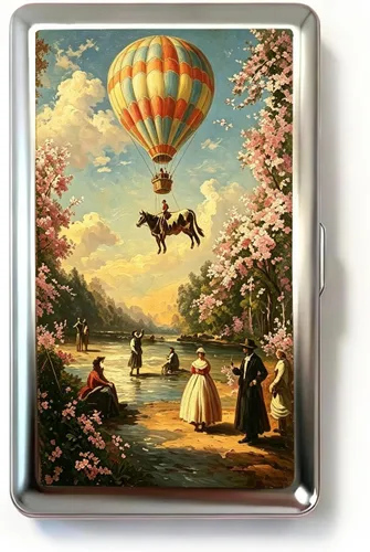 Miniatura 11 de Vintage Art Deco - Funda versátil para tarjetas y efectivo, cartera delgada de metal para mujeres y hombres, tarjetas de visita de identificación
