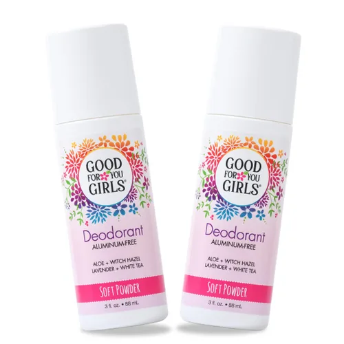 Good for You Girls Desodorante Natural Sin Aluminio para Niñas, Preadolescentes, Adolescentes, Control de Olor Seguro y Eficaz, Roll-On