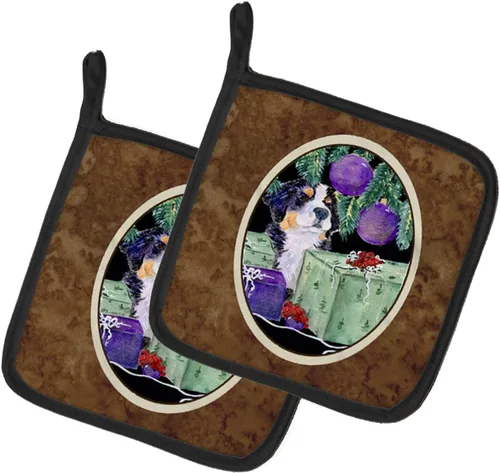 Miniatura 165 de Caroline's Treasures SS8617PTHD - Juego de soportes para ollas de cocina resistentes al calor, almohadillas calientes para horno para cocinar, Husky