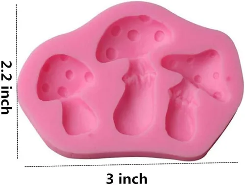 Miniatura 2 de Molde de silicona en forma de hongo 3D de resina para postres de bricolaje, chupitos de gelatina de cristal, cubitos de hielo, pasta de goma