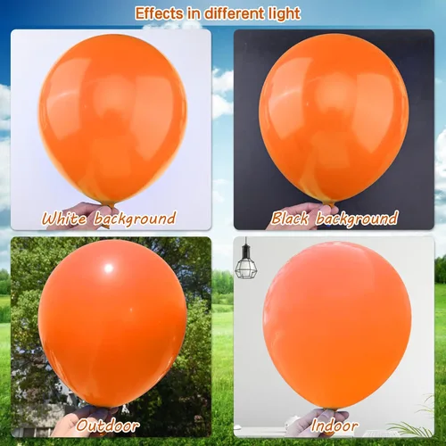 Miniatura 3 de Globos naranjas – 70 unidades de 12 pulgadas naranja quemado para otoño, baby shower, cumpleaños, Halloween, decoraciones de Navidad