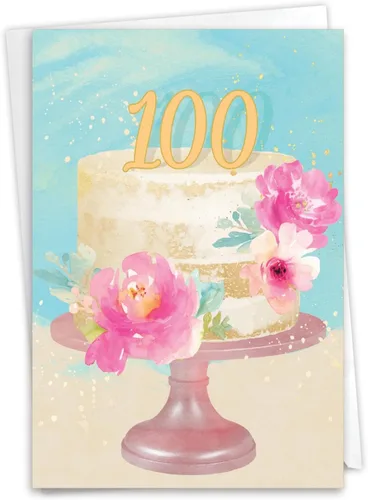 Miniatura 11 de NobleWorks - Divertida tarjeta de cumpleaños número 100 con sobre - Celebra el hito de las personas mayores de 100 años, tarjeta de felicitación