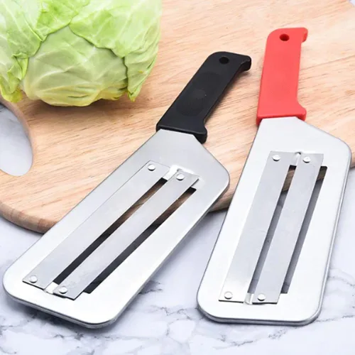 Miniatura 7 de Cortador de acero inoxidable de doble capa, triturador de cuchillos de verduras de cocina, cortador de repollo, trituradora de repollo para ensalada