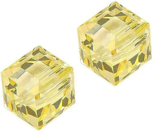 Miniatura 11 de 50 piezas Adabele cuentas austriacas de 6 mm de cristal facetado en cubo amatista sueltas, compatibles con cristales Swarovski Preciosa 5601 SSC611