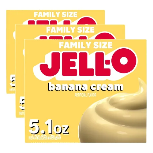 Miniatura 11 de Jell-O Mezcla de relleno de pudín instantáneo y pastel de crema de plátano (caja de 5.1 onzas)