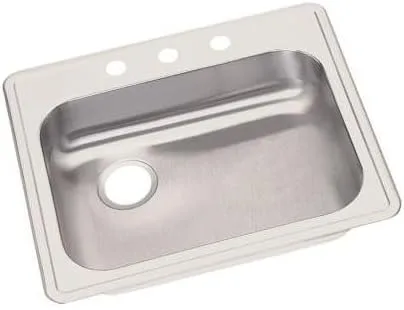 Miniatura 38 de Elkay GE12521 Dayton Fregadero de cocina empotrable de una sola cubeta de acero inoxidable de 25" - 1 orificio para grifo