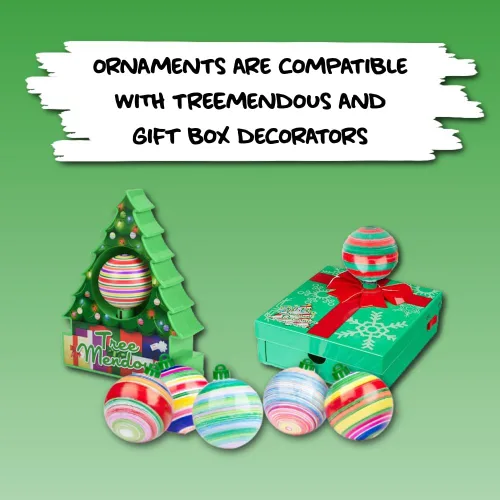 Miniatura 3 de The Treemendous Ornament Decorator Kit de recambio de 12 piezas para decoración de árbol de Navidad, adornos de bola blanca en blanco