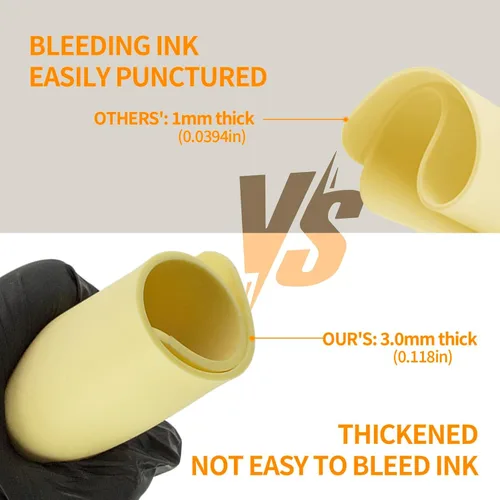 Miniatura 3 de 10 piezas de 3 mm de espesor Hoja de piel falsa para práctica de tatuaje en blanco, doble cara, de 8x6 pulgadas, hojas de piel falsa