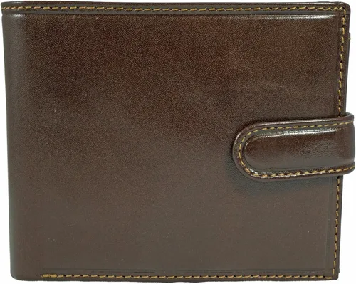 Miniatura 2 de Visconti Monza - Cartera italiana esmaltada de piel suave con 5 pliegues cuádruples, Marrón