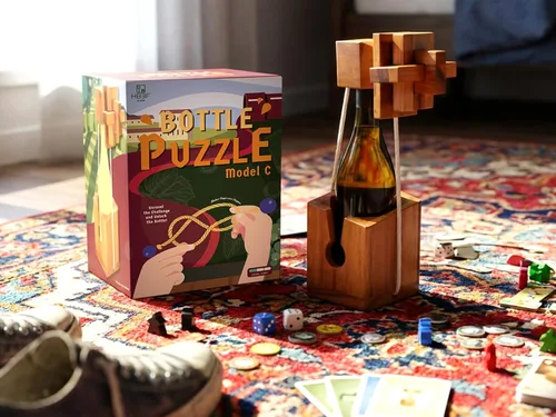 Miniatura 8 de BSIRI Piensa para el rompecabezas de botellas desafiante juego para el cerebro y soporte funcional Ideal para amantes de botellas y divertidos
