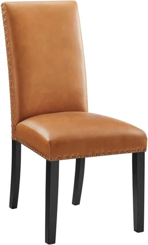 Miniatura 9 de LexMod silla de comedor de vinilo parte de un juego, Poliuretano, Negro