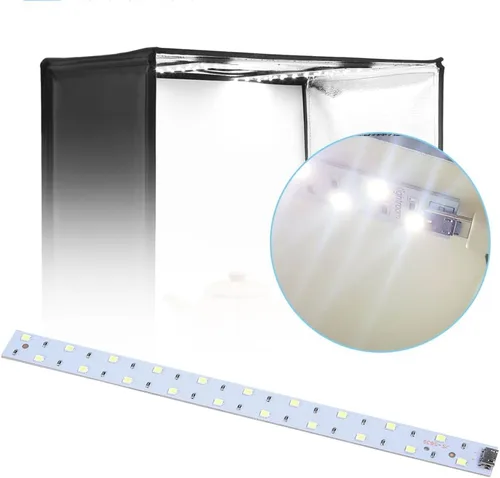 Miniatura 3 de Studio Box Luz LED, 6400K Mini Photo Tent Light, tira de luz plegable alimentada por USB para tienda de fotografía, 7.9 in