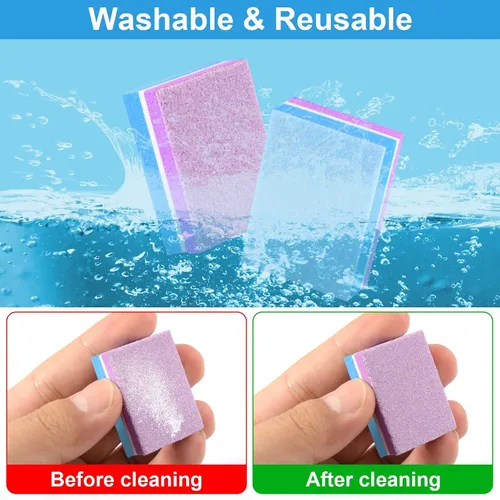 Miniatura 4 de CGBE Bloque de pulido, bloque de pulido de uñas de doble cara, esponja colorida, tiras de lijado, bloques de lima de uñas, herramientas de manicura