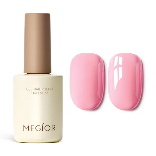 Miniatura 69 de MEGIOR Esmalte de uñas de gel blanco de 0.5 fl oz, color blanco antiguo, secado con luz UV, esmalte de gel francés, arte de uñas, salón de manicura