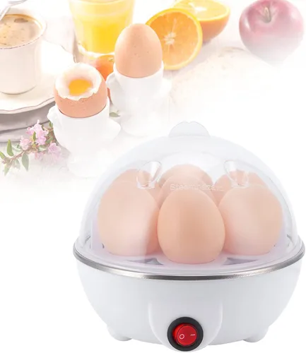 Miniatura 2 de Cocedor de huevos, máquina de caldera de huevos, olla de huevos hervidos, vapor de huevos, caldera eléctrica de huevos multifuncional, mini cocina