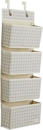 Miniatura 6 de 3 Sprouts Organizador para colgar sobre la puerta, organizador colgante para bebés y almacenamiento con 4 bolsillos grandes y 2 ganchos para ropa