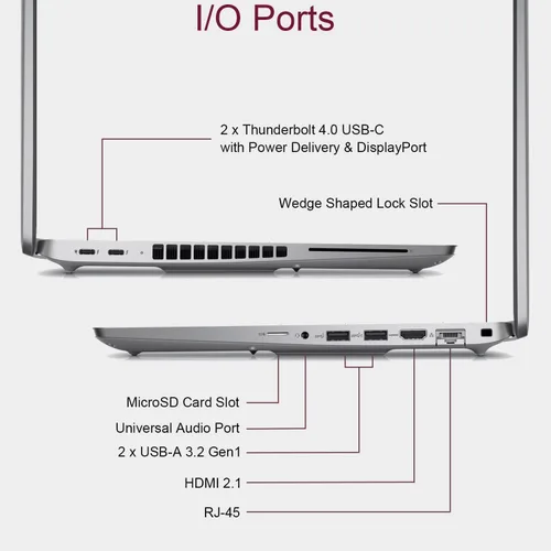 Miniatura 6 de Dell Latitude 5550 5000 Business AI Laptop, 15.6" FHD, Intel 12-Core Ultra 5 125U (> i7-1355U), retroiluminación, 2x Thunderbolt, computadora IST
