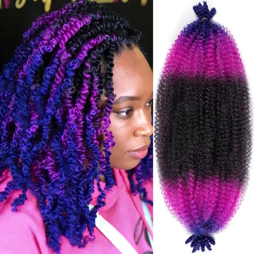 Miniatura 29 de Marley Twist - Cabello trenzado de 10 pulgadas, cabello trenzado preseparado y afro trenzado, 8 paquetes para rastas sintéticas desgastadas