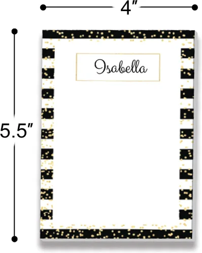 Gotcha Covered Notebooks Golden Classic Juego de 2 blocs de notas personalizados, 2 blocs de notas - 50 hojas por bloc. 4 x 5.5 pulgadas. Fabricado