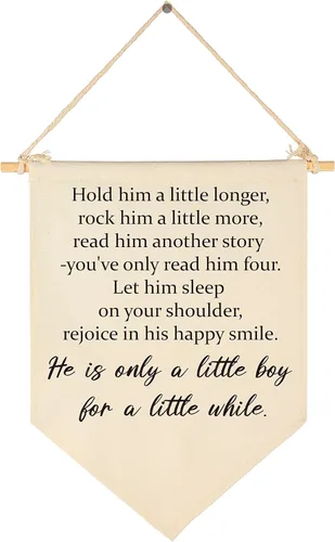 Miniatura 29 de Banderín Colgante de Lona "Stay Wild Ocean Child" - Bandera Decorativa para Pared, Regalo para Guardería, Bebé, Niños, Niño, Niña, Recién Nacido
